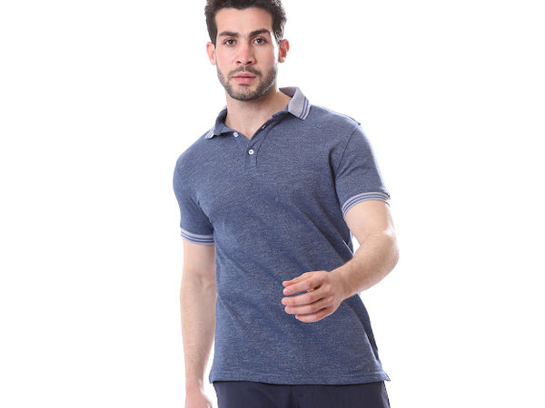 Turn-Down_Collar_Polo_Shirt_-_Heather_Dark_Blue