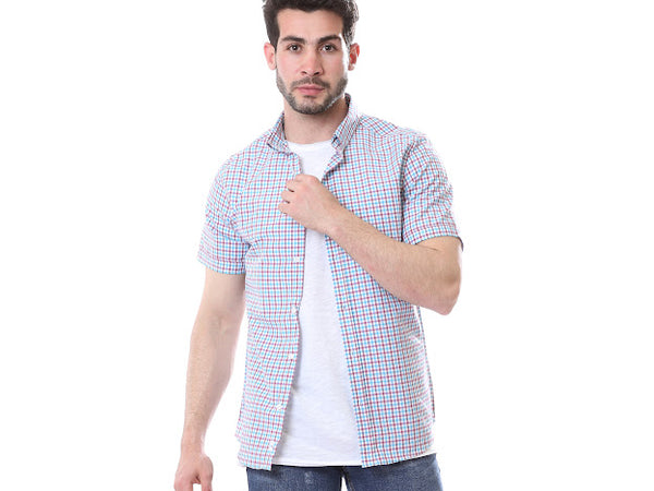 Short_Sleeves_Gingham_Shirt_-_Sky_Blue_&_Dark_Red_