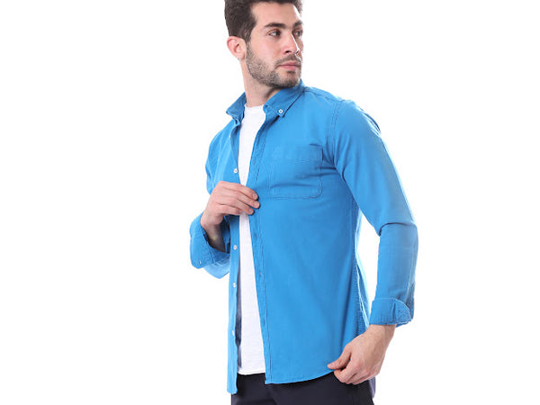 _long_sleeves_buttoned_shirt_with_chest_pocket_-_cerulean_blue