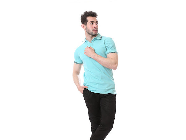 Solid_Polo_Shirt_with_Elastic_Cuffs_-_Light_Turquoise