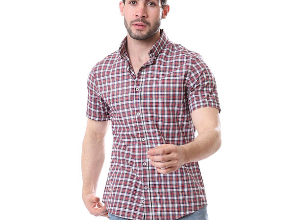 Buttoned_Regular_Fit_Plaids_Ruby__Shirt_-Red_&_White