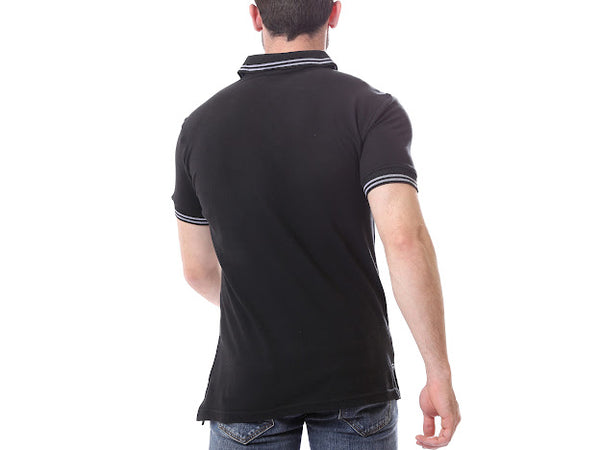 solid_polo_shirt_with_striped_cuffs_-_black