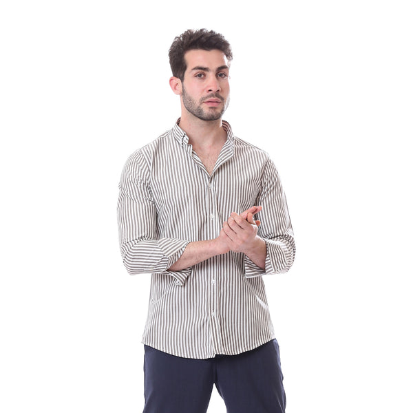 Bi-Tone_Dark_Casual_Striped_Shirt_-_Brown_&_White