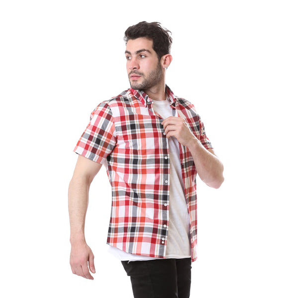 Tartan_Full_Buttons_Summer_Shirt_-_Red,_Black_&_White